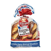 Petits pains bretzel moelleux La Fournée dorée 6 morceaux, total de 400 g