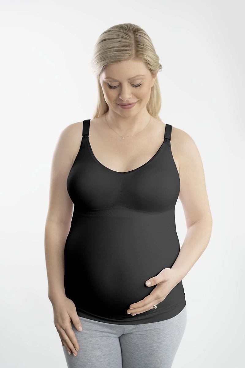 Medela Comfy Cami Bra for Maternity/Breastfeeding, Black, Small