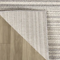 Tapis d'intérieur moderne Branch Jules, gris beige, lignes - Salon, chambre, salle à manger et cuisine