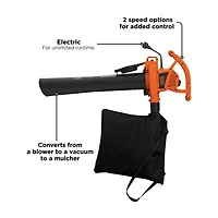 BLACK+DECKER BV3100 12 A Souffleur électrique 3 en 1, aspirateur à feuilles, broyeur
