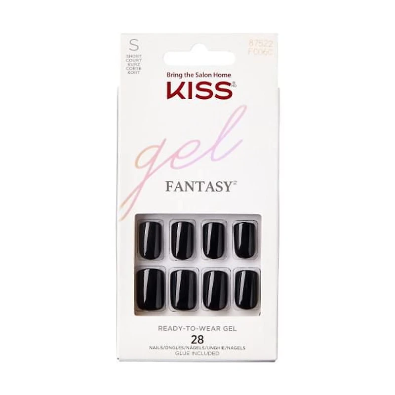 Kiss Gel Fantasy - faux ongles, 28 comptes, court Allure et longueur