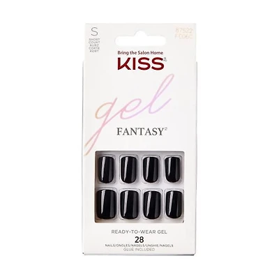 Kiss Gel Fantasy - faux ongles, 28 comptes, court Allure et longueur