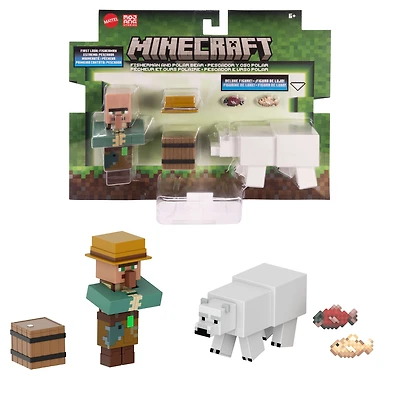 Minecraft Action Figures & Accessories 2-Pack, 3.25-inch Scale Collectible Sets (Characters May Vary)