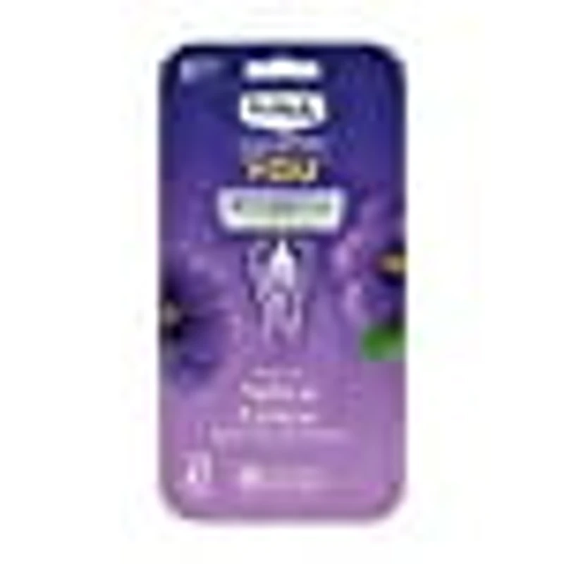 Rasoirs jetables Quattro YOU de Schick à parfum d'Exotic Violet BloomsMC avec manches parfumés