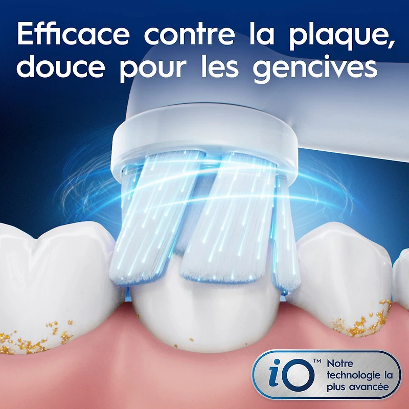 Brosse à dents électrique rechargeable Oral-B iO Série 2, vert forêt avec 1 brossette soins doux – Capteur automatique de pression pour protéger les gencives – 3 modes –