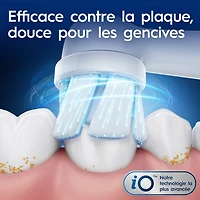 Brosse à dents électrique rechargeable Oral-B iO Série 2, vert forêt avec 1 brossette soins doux – Capteur automatique de pression pour protéger les gencives – 3 modes –