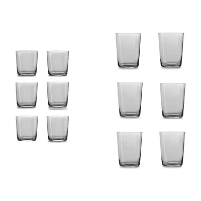 Libbey Enzo Smoke glassware 12 pcs set, Includes 6 - 13.25 oz DOF nd 6 -19 oz Coolers.