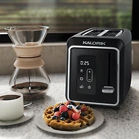Kalorik Designer Series Digital 2-Slice Toaster, in Black with Silver