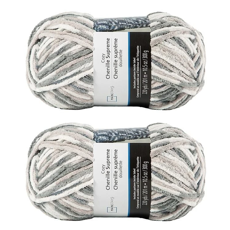 MAINSTAYS Lot de 2 nuances de fil polyester gris