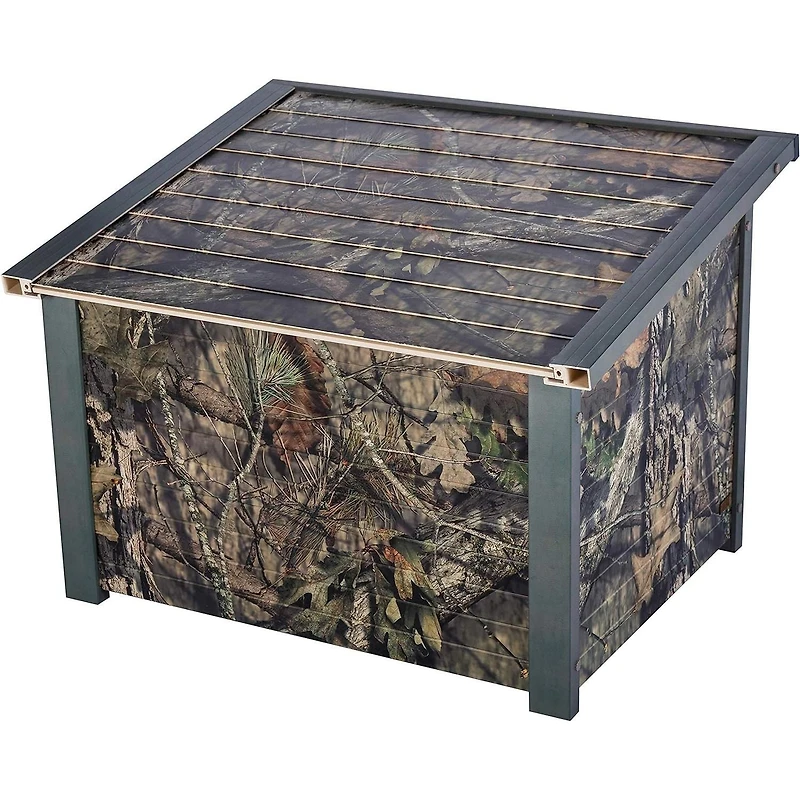 New Age Pet EcoFlex Mossy Oak Rustic Lodge Outdoor Dog House