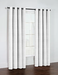 Silas 100% Blackout Grommet Curtain Panel Pair 52" x 95" each in Oyster