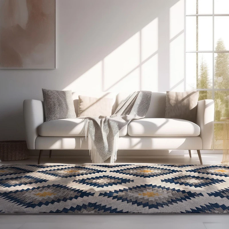 Rug Branch Savannah Collection Modern Ikat Area Rug