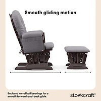 Storkcraft Hoop Glider and Ottoman