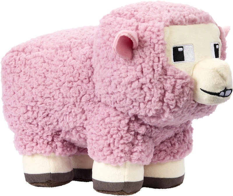Minecraft Pink Sheep Plush Toy, 8-inch Collectible Soft Doll Inspired by A Minecraft Movie