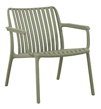 Summer stripe line one-seater chair with arm, Green Jade