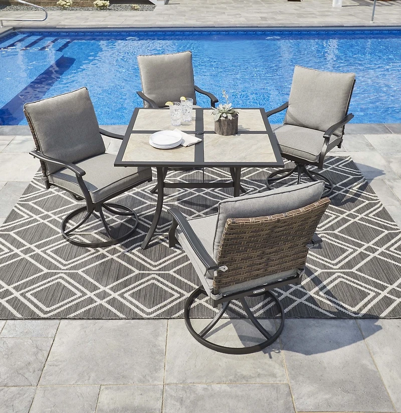 Ensemble table et chaises 5 pièces pour patio Elmdale Better Homes & Gardens - Gris