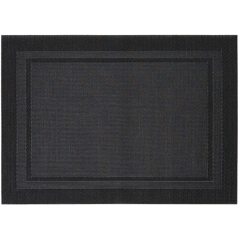 hometrends Black Border Placemat, Textaline, 13"x18"