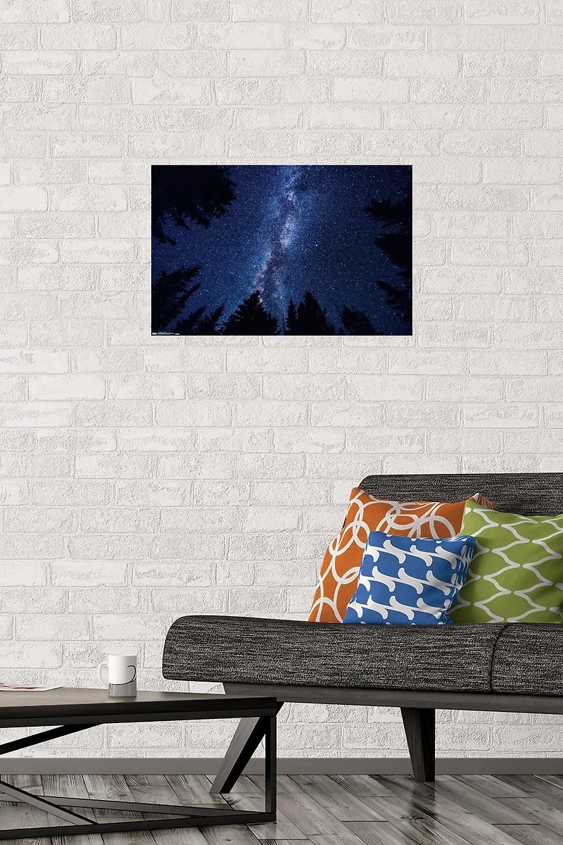 Milky Way At Night Wall Poster, 14.725" x 22.375"