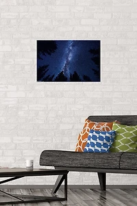 Milky Way At Night Wall Poster, 14.725" x 22.375"