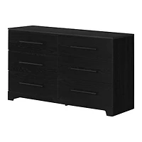 Commode 6 tiroirs pour Adulte, fini Chêne noir, collection Primo de Meubles South Shore