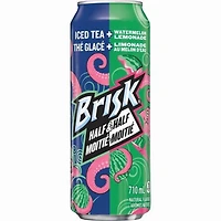Brisk Moitié-moitié Thé glacé +Limonade au melon d’eau, 710 mL, 1 canette