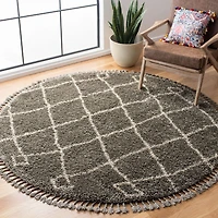 Safavieh Moroccan Fringe Lavern Geometric Shag Area Rug