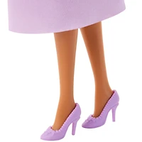 ​Barbie-Royal-Fashion-Doll-with-Dark-Brown-Hair,-Removable-Skirt-&-Accessories,-Purple-Butterfly-Themed-Monochromatic-Look​​