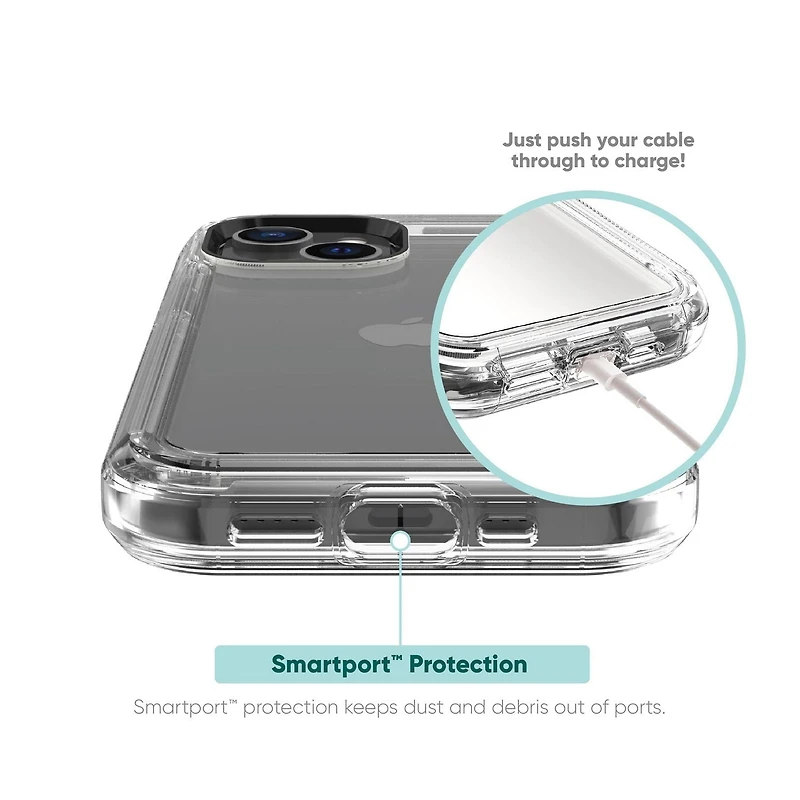 Onn. Rugged Phone Case with Holster for iPhone 16e/15 /14 / 13, Antimicrobial, 21 ft. Drop Protection