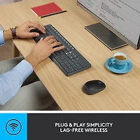 Logitech MK235 Clavier sans fil et souris gris anglais