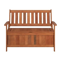 Banc de rangement extérieur den bois massif Miramar