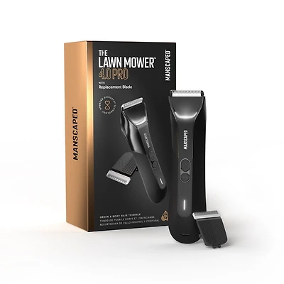 MANSCAPED® The Lawn Mower® 4.0 Pro Men's Groin & Body Hair Trimmer with Additional SkinSafe™ Replacement Blade, Men's Electric Shaver