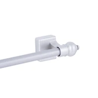 Mainstays Magnetic Rod 16-28" Satin Nickel Finish, 7/16 in. Diameter, Nickel
