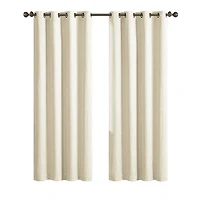 Better Homes & Gardens Linen Grommet Blackout Curtain Panel, 50" x 95", Ivory, Textured Blackout Curtain