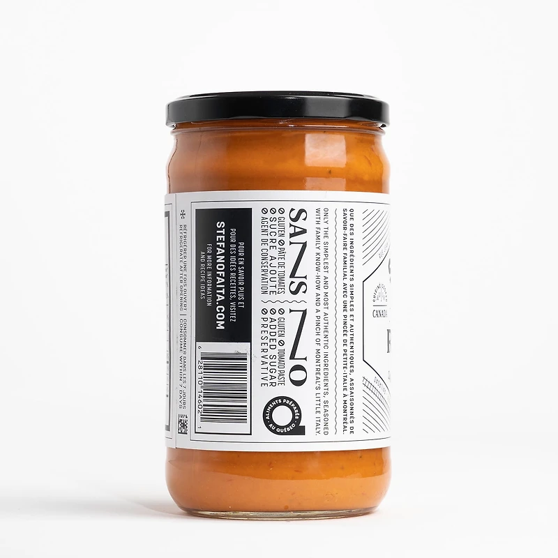 Sauce pour pâtes rosée Stefano Faita, 648 mL 648 mL