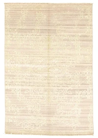 ECARPETGALLERY Tapis Noué à la Main pour Salon, Salle à Manger et Chambre à Coucher Transitionnel Collection La Seda 5'1" x 8'6" en Gris