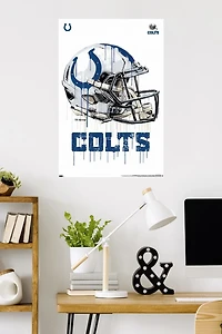 NFL Indianapolis Colts - Drip Helmet 20 Wall Poster, 22.375" x 34"