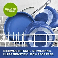Granitestone Bleu ensemble de 20 pièces de casseroles et poêles antiadhésives pour la cuisine avec ustensiles et moules de cuisson, compatible four et lave-vaisselle