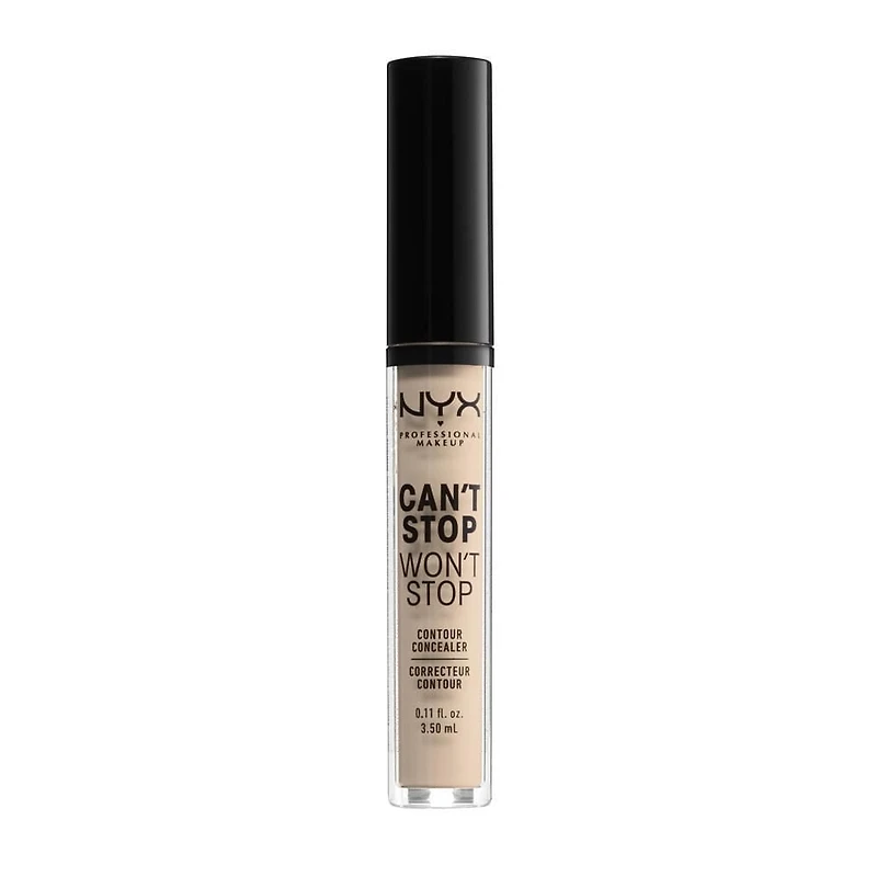 NYX PROFESSIONAL MAKEUP, Can't Stop Won't Stop Contour Concealer, 24h Full Coverage Matte Finish, Long Wear Cream Concealer