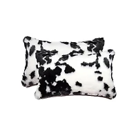 BELTON FAUX FUR PILLOW 12"X20" 2-PACK
