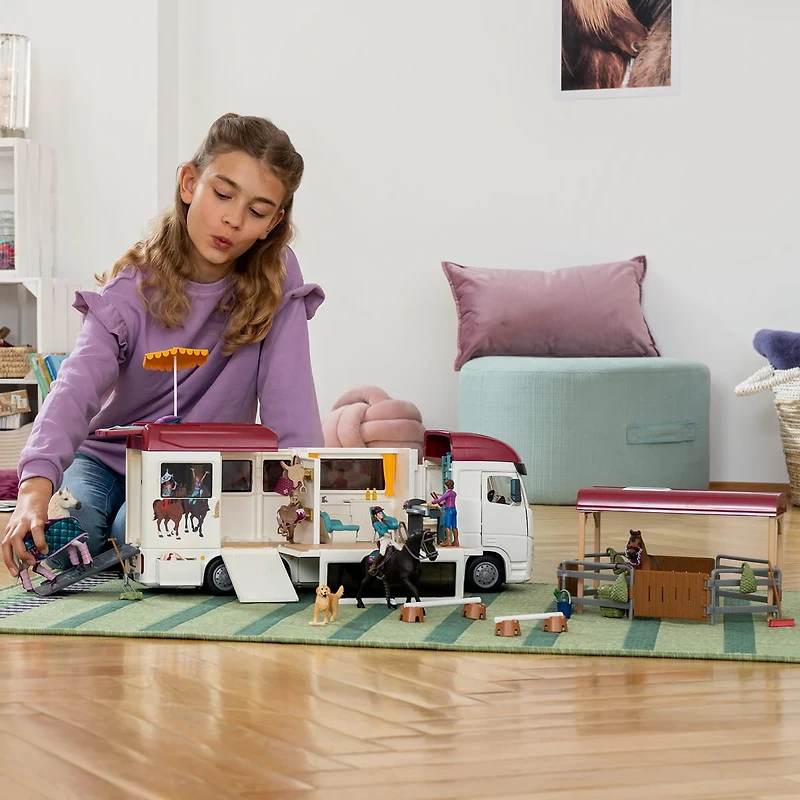 Schleich Camping-Car Equestre Ensemble de Jeu