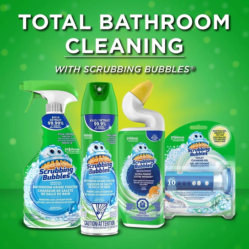 Scrubbing Bubbles® Toilet Bowl Cleaner, Triple Action, Rainshower Scent, 710mL