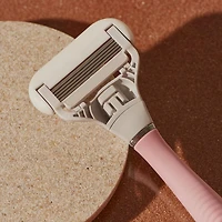Flamingo Women's 5-blade Razor with Replacement Blade Cartridge – Desert Rose