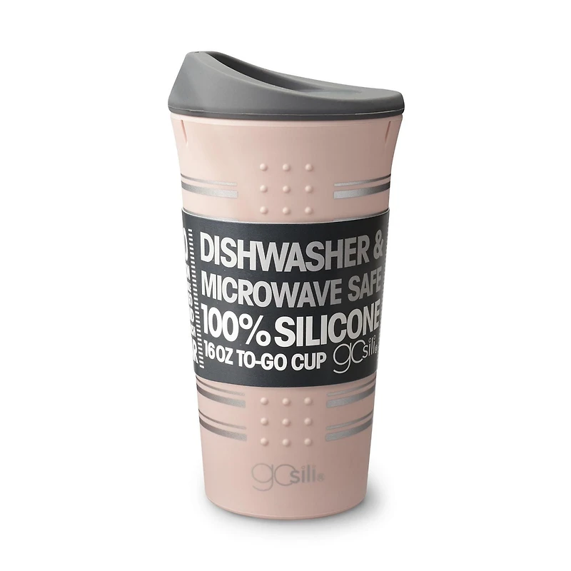 GoSili To-Go Cup Prints, 16oz. 1pk. Pink Print