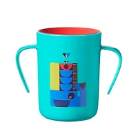 Tommee Tippee Easiflow 360° Spill-Proof Trainer Cup with Travel Lid, Whale – 8oz, 12m+, 1pk