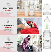 Playtex Baby® Nurser Pre-Sterilized Disposable Drop-Ins Bottle Liners, Closer to Breastfeeding, 4oz, 100 Count