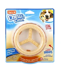 Jouet pour chien Hartz Chew 'n Clean à saveur de poulet Jouet pour chien 2 en 1