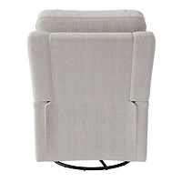 Fauteuil inclinable manuel pivotant CorLiving Jasmine en tissu bouclé blanc, rembourré et moelleux