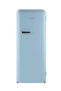 iio 10 Cu. pi. Réfrigérateur rétro avec congélateur en noir de jais