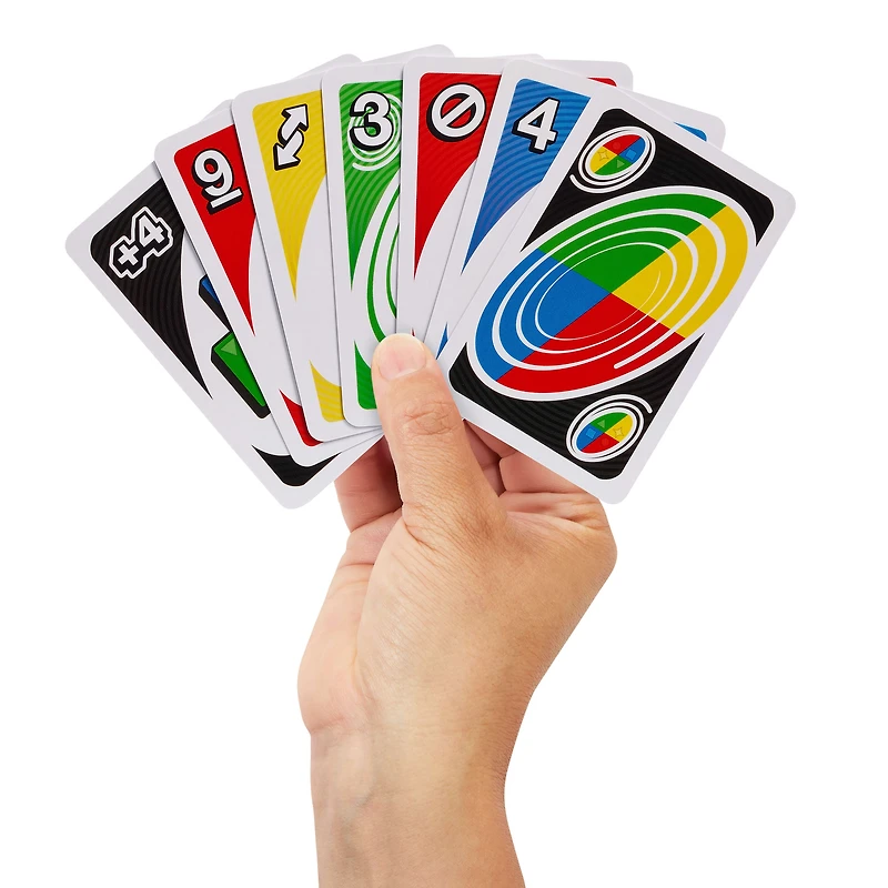 UNO Spin Card Game for Kid, Adult & Family Nights, Classic Play with Spinner