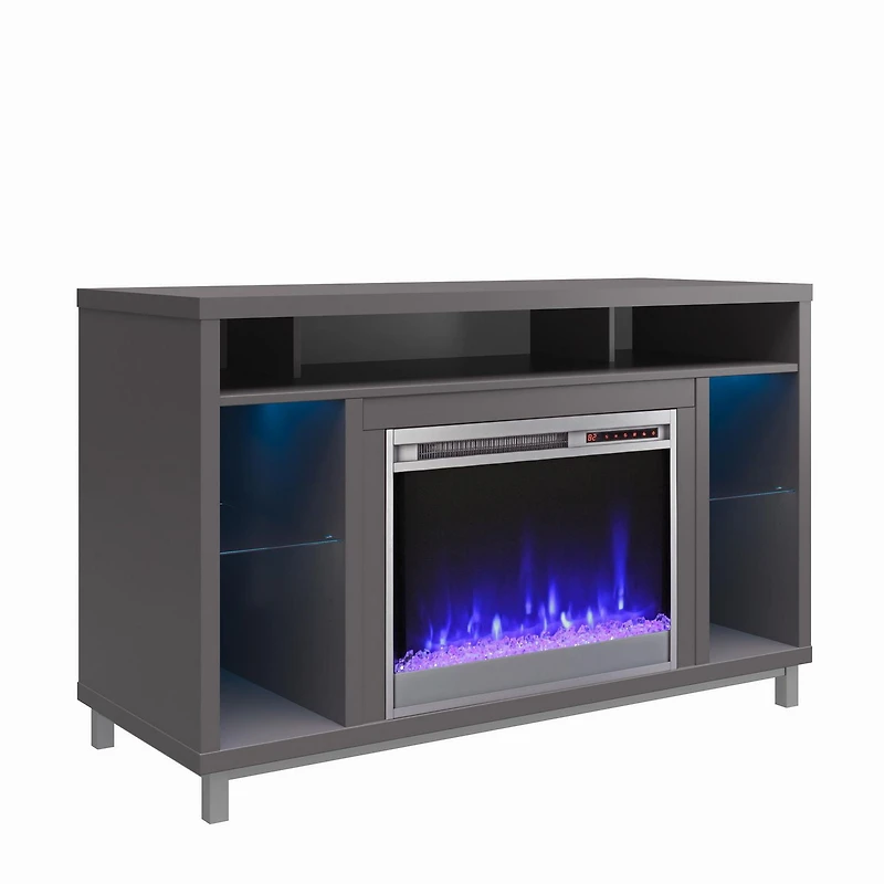 Lumina Fireplace TV Stand for TVs up to 48", Graphite Gray